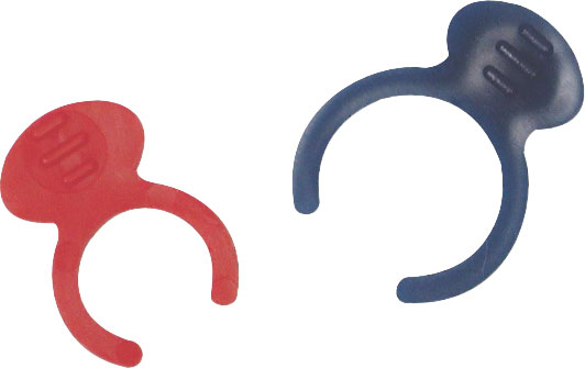 Safety Clips, red and blue