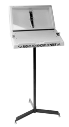 Document Stand Showing Right to Know Sticker